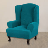 Wingback Chair Cover Stretch Armchair Wing Chair Slipcover Wing Back Chair Cover-Green