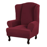 Wingback Chair Cover Stretch Armchair Wing Chair Slipcover Wing Back Chair Cover-Red