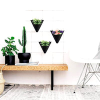 5Pcs Wall Hanging Plant Bag Triangle Plant Grow Bags Plant Pots with 10 Hooks