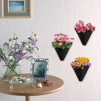 5Pcs Wall Hanging Plant Bag Triangle Plant Grow Bags Plant Pots with 10 Hooks