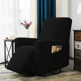 Stretch Recliner Cover Lift Reclining Recliner Chair Slip Cover Recliner Slipcover-Black