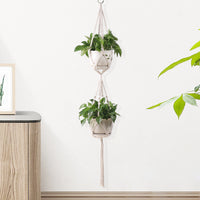 3Pcs Plant Flower Pot Holder Hanger Hanging Planter Basket Hemp Rope Braided Plant Pot Holders