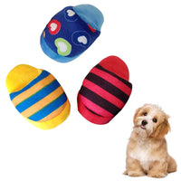 3Pcs Pet Slippers Squeaky Toys Dog Chew Toys Stuffed Plush Toys