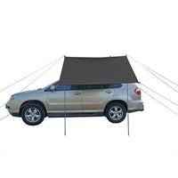 Car Awning Tent Sun Shelter Car Tailgate Shade Road Trip Camping Canopy Shade Black