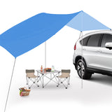 Car Awning Tent Sun Shelter Car Tailgate Shade Road Trip Camping Canopy Shade Blue