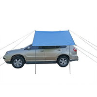 Car Awning Tent Sun Shelter Car Tailgate Shade Road Trip Camping Canopy Shade Blue