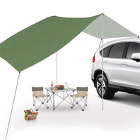 Car Awning Tent Sun Shelter Car Tailgate Shade Road Trip Camping Canopy Shade Green