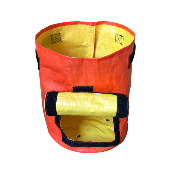 Potato Grow Bags 10 Gallon PE Planter Pots Planting Bags with Flap Window Orange