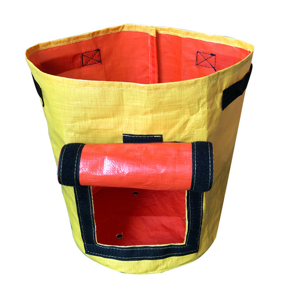 Potato Grow Bags 10 Gallon PE Planter Pots Planting Bags with Flap Window Yellow