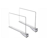 2Pcs Acrylic Shelf Dividers Closet Separator Wood Board Shelf Organizers