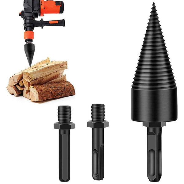 Firewood Drill Bit Wood Splitter Screw Splitting Cone Driver -L