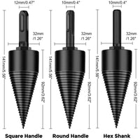 Firewood Drill Bit Wood Splitter Screw Splitting Cone Driver -S