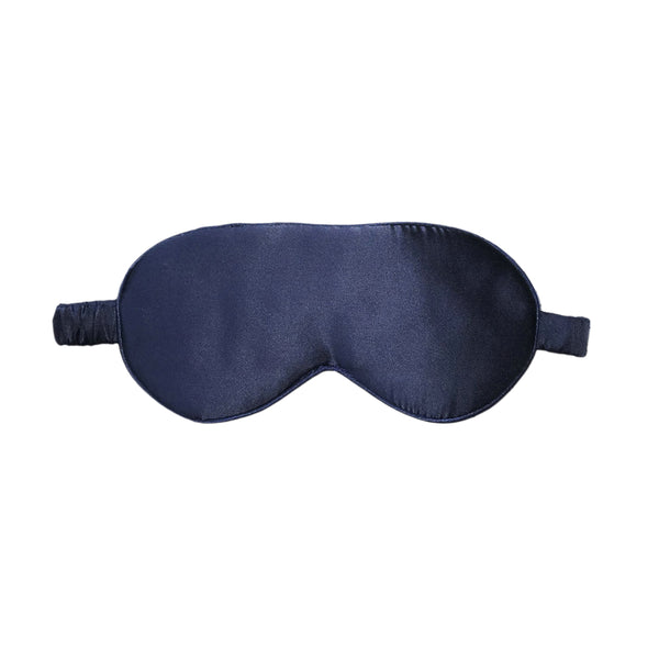Pure Mulberry Silk Eye Mask Soft Padded Sleep Eye Mask Navy blue