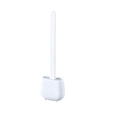 Toilet Brush and Holder Wall Mounted Soft Bristles Home Bathroom Cleaning Brush White