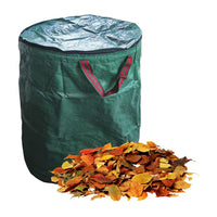 Set of 2 Pack Garden Waste Bags Grass Leaves Storage Bags with Lids and Handles-Small