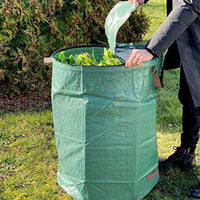 Set of 2 Pack Garden Waste Bags Grass Leaves Storage Bags with Lids and Handles-Large