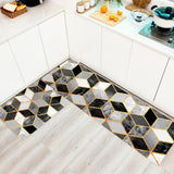 Set of 2 Pack Non Slip Mat for Kitchen Bathroom Floor Cube Style