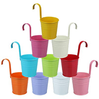 10Pcs Hanging Flower Pots with Detachable Hooks