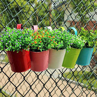 10Pcs Hanging Flower Pots with Detachable Hooks