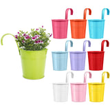 10Pcs Hanging Flower Pots with Detachable Hooks