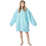 Sherpa Hoodie Blanket - Blue