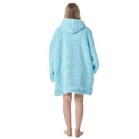 Sherpa Hoodie Blanket - Blue