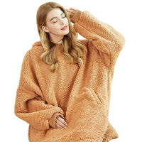 Sherpa Hoodie Blanket - Camel