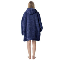 Sherpa Hoodie Blanket - Navy