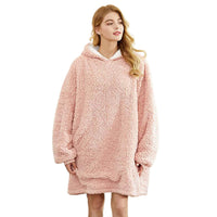 Sherpa Hoodie Blanket - Pink