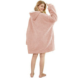 Sherpa Hoodie Blanket - Pink