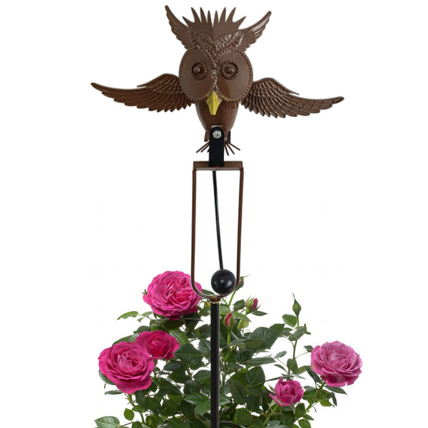 Metal Swing Animal Garden Statues Yard Stakes Flower Bed Decor-Style 1