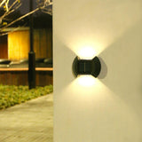 4Pcs 2LED Solar Wall Lamp Shell Garden Night Lights-Warm White Light