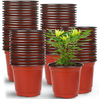 100Pcs Plastic Plant Flower Pots Nursery Seedlings Pots