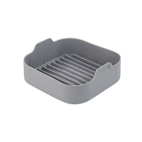 Reusable Air Fryer Silicone Pot Oven Baking Tray Pan Air Fryer Liner-Grey