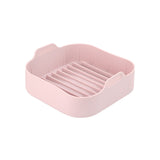 Reusable Air Fryer Silicone Pot Oven Baking Tray Pan Air Fryer Liner-Pink