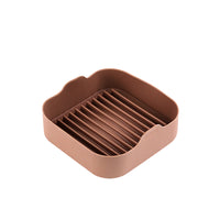 Reusable Air Fryer Silicone Pot Oven Baking Tray Pan Air Fryer Liner-Coffee