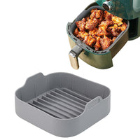 Reusable Air Fryer Silicone Pot Oven Baking Tray Pan Air Fryer Liner-Grey