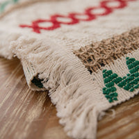 Cotton Linen Weave Table Runner with Tassels Style 2