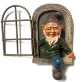 Elf Out The Door Garden Statue Figurines Gnome Tree Hugger Decor Yard Art Garden Decoration-Style 2