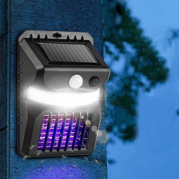 2 in 1 Motion Sensor Solar Light UV Mosquito Killer Lamp Wall Lamp Mosquito Zapper Trap