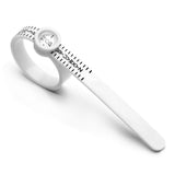 Ring Sizer Measuring Tool Finger Size Gauge Measure Tool with Magnifying Glass A to Z-White