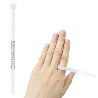 Ring Sizer Measuring Tool Finger Size Gauge Measure Tool with Magnifying Glass A to Z-White