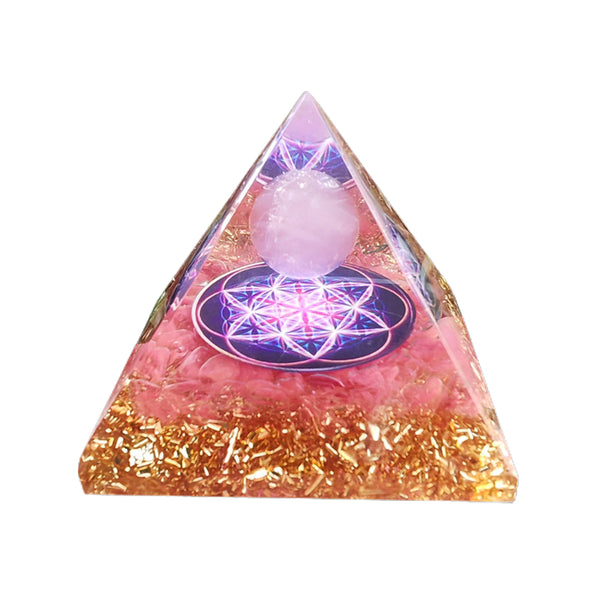 Orgonite Pyramid Chakra Energy Stone Orgone Pyramids Positive Energy Healing Gold