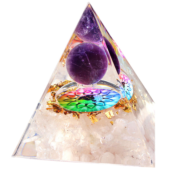 Orgonite Pyramid Chakra Energy Stone Orgone Pyramids Positive Energy Ornament-Style 4