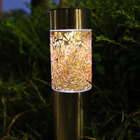 Solar Mosaic Lamp Ground Light Patio Stake Walkway Outdoor Garden Decor Orange