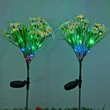 Solar Lamp Daisy Ground Light Patio Stake Walkway Outdoor Garden Decor-White Flower