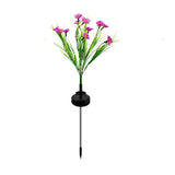 Solar Lamp Daisy Ground Light Patio Stake Walkway Outdoor Garden Decor-Rose Red Flower