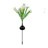 Solar Lamp Daisy Ground Light Patio Stake Walkway Outdoor Garden Decor-White Flower