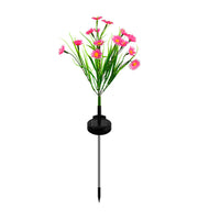 Solar Lamp Daisy Ground Light Patio Stake Walkway Outdoor Garden Decor-Pink Flower