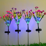 4 Color-changing Solar Lamp Daisy Ground Light Patio Stake Walkway Outdoor Garden Decor-Purple Flower